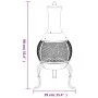 Estufa de jardín con atizador acero 39x39x90 cm de vidaXL, Chimeneas - Ref: Foro24-363342, Precio: 79,11 €, Descuento: %