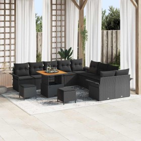 Conjunto de sofá de jardín 13 pcs Negro ratán sintético en Sofás de exterior | Comprar online en Foru.es