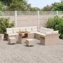 Conjunto de sofás de jardín 13 pcs Beige ratán sintético en Sofás de exterior | Comprar online en Foru.es