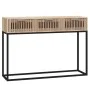 Mesa consola hierro y madera contrachapada 105x30x75 cm de vidaXL, Mesas auxiliares - Ref: Foro24-352108, Precio: 87,99 €, De...