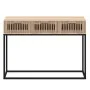 Mesa consola hierro y madera contrachapada 105x30x75 cm de vidaXL, Mesas auxiliares - Ref: Foro24-352108, Precio: 87,99 €, De...