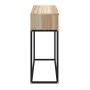 Mesa consola hierro y madera contrachapada 105x30x75 cm de vidaXL, Mesas auxiliares - Ref: Foro24-352108, Precio: 87,99 €, De...