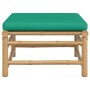 Reposapiés de jardín bambú con cojín verde de vidaXL, Sofás modulares de exterior - Ref: Foro24-362295, Precio: 79,61 €, Desc...