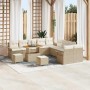 Conjunto de sofás de jardín 13 pcs Beige ratán sintético en Sofás de exterior | Comprar online en Foru.es
