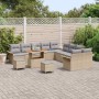 Conjunto de sofás de jardín 13 pcs Beige ratán sintético en Sofás de exterior | Comprar online en Foru.es