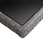 Set de comedor de jardín 9 piezas ratán PE y vidrio gris en Conjuntos de jardín | Comprar online en Foru.es