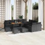 Conjunto de sofás de jardín 14 pcs Negro ratán sintético en Sofás de exterior | Comprar online en Foru.es