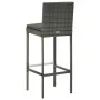 Taburetes de cocina con cojines 6 uds ratán sintético gris de vidaXL, Taburetes de cocina - Ref: Foro24-362579, Precio: 284,0...