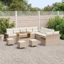 Conjunto de sofás de jardín 14 pcs Beige ratán sintético en Sofás de exterior | Comprar online en Foru.es