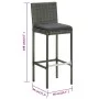 Taburetes de cocina con cojines 6 uds ratán sintético gris de vidaXL, Taburetes de cocina - Ref: Foro24-362579, Precio: 284,0...