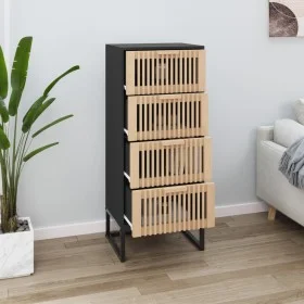 Aparador alto madera contrachapada negro 40x30x95 cm de vidaXL, Aparadores - Ref: Foro24-352125, Precio: 162,29 €, Descuento: %