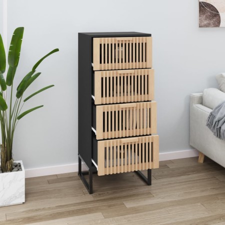 Aparador alto madera contrachapada negro 40x30x95 cm de vidaXL, Aparadores - Ref: Foro24-352125, Precio: 173,19 €, Descuento: %