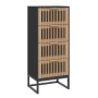 Aparador alto madera contrachapada negro 40x30x95 cm de vidaXL, Aparadores - Ref: Foro24-352125, Precio: 173,19 €, Descuento: %