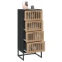 Aparador alto madera contrachapada negro 40x30x95 cm de vidaXL, Aparadores - Ref: Foro24-352125, Precio: 173,19 €, Descuento: %