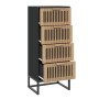 Aparador alto madera contrachapada negro 40x30x95 cm de vidaXL, Aparadores - Ref: Foro24-352125, Precio: 173,19 €, Descuento: %