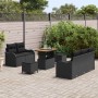Conjunto de sofás de jardín 8 pcs Negro ratán sintético en Sofás de exterior | Comprar online en Foru.es