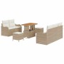 Conjunto de sofá de jardín 8 pcs Beige ratán sintético en Sofás de exterior | Comprar online en Foru.es