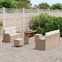 Conjunto de sofá de jardín 8 pcs Beige ratán sintético en Sofás de exterior | Comprar online en Foru.es