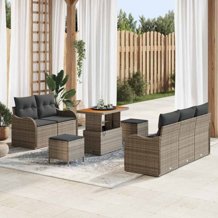 Conjunto de sofás de jardín 8 pcs Gris ratán sintético en Sofás de exterior | Comprar online en Foru.es