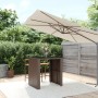 Mesa bar con superficie cristal ratán PE marrón 105x80x110 cm de vidaXL, Mesas de jardín - Ref: Foro24-362593, Precio: 143,84...