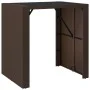 Mesa bar con superficie cristal ratán PE marrón 105x80x110 cm de vidaXL, Mesas de jardín - Ref: Foro24-362593, Precio: 142,09...