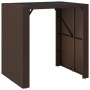 Mesa bar con superficie cristal ratán PE marrón 105x80x110 cm de vidaXL, Mesas de jardín - Ref: Foro24-362593, Precio: 143,84...