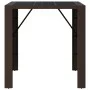 Mesa bar con superficie cristal ratán PE marrón 105x80x110 cm de vidaXL, Mesas de jardín - Ref: Foro24-362593, Precio: 142,09...