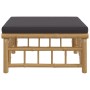 Reposapiés de jardín bambú con cojín gris oscuro de vidaXL, Sofás modulares de exterior - Ref: Foro24-362310, Precio: 93,68 €...