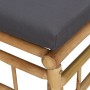 Reposapiés de jardín bambú con cojín gris oscuro de vidaXL, Sofás modulares de exterior - Ref: Foro24-362310, Precio: 93,68 €...