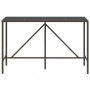 Mesa alta bar superficie vidrio ratán PE marrón 180x70x110 cm de vidaXL, Mesas de jardín - Ref: Foro24-362590, Precio: 126,57...