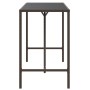 Mesa alta bar superficie vidrio ratán PE marrón 180x70x110 cm de vidaXL, Mesas de jardín - Ref: Foro24-362590, Precio: 126,57...