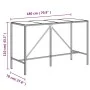 Mesa alta bar superficie vidrio ratán PE marrón 180x70x110 cm de vidaXL, Mesas de jardín - Ref: Foro24-362590, Precio: 125,02...