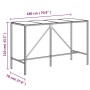 Mesa alta bar superficie vidrio ratán PE marrón 180x70x110 cm de vidaXL, Mesas de jardín - Ref: Foro24-362590, Precio: 126,57...