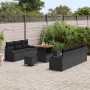 Conjunto de sofás de jardín 10 pcs Negro ratán sintético en Sofás de exterior | Comprar online en Foru.es