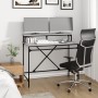 Escritorio de hierro y contrachapada gris Sonoma 100x50x90 cm de vidaXL, Escritorios - Ref: Foro24-826702, Precio: 61,23 €, D...