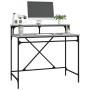 Escritorio de hierro y contrachapada gris Sonoma 100x50x90 cm de vidaXL, Escritorios - Ref: Foro24-826702, Precio: 61,23 €, D...