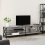 Mueble TV metal y madera contrachapada gris Sonoma 200x40x50 cm de vidaXL, Muebles TV - Ref: Foro24-826742, Precio: 80,54 €, ...