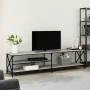 Mueble TV metal y madera contrachapada gris Sonoma 200x40x50 cm de vidaXL, Muebles TV - Ref: Foro24-826742, Precio: 79,42 €, ...