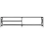 Mueble TV metal y madera contrachapada gris Sonoma 200x40x50 cm de vidaXL, Muebles TV - Ref: Foro24-826742, Precio: 79,42 €, ...
