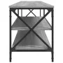 Mueble TV metal y madera contrachapada gris Sonoma 200x40x50 cm de vidaXL, Muebles TV - Ref: Foro24-826742, Precio: 79,42 €, ...