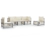 Juego de muebles de jardín 5 pzas y cojines ratán PE antracita de vidaXL, Sofás de exterior - Ref: Foro24-3186716, Precio: 42...