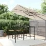 Mesa alta bar ratán PE y superficie vidrio negro 180x70x110 cm de vidaXL, Mesas de jardín - Ref: Foro24-362591, Precio: 91,06...
