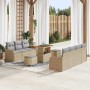 Conjunto de sofás de jardín 10 pcs Beige ratán sintético en Sofás de exterior | Comprar online en Foru.es