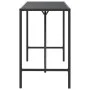 Mesa alta bar ratán PE y superficie vidrio negro 180x70x110 cm de vidaXL, Mesas de jardín - Ref: Foro24-362591, Precio: 91,06...
