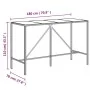 Mesa alta bar ratán PE y superficie vidrio negro 180x70x110 cm de vidaXL, Mesas de jardín - Ref: Foro24-362591, Precio: 91,06...