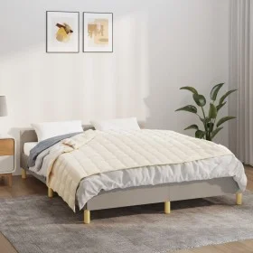 Manta con peso tela color crema claro 122x183 cm 9 kg de vidaXL, Mantas - Ref: Foro24-3154866, Precio: 63,40 €, Descuento: %