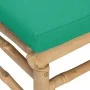 Sofá central de jardín bambú con cojines verde de vidaXL, Sofás modulares de exterior - Ref: Foro24-362294, Precio: 79,38 €, ...