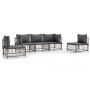 Juego de muebles de jardín 5 pzas y cojines ratán PE antracita de vidaXL, Sofás de exterior - Ref: Foro24-3186717, Precio: 40...
