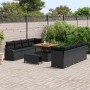 Conjunto de sofá de jardín 11 pcs Negro ratán sintético en Sofás de exterior | Comprar online en Foru.es