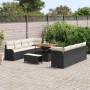 Conjunto de sofá de jardín 11 pcs Negro ratán sintético en Sofás de exterior | Comprar online en Foru.es